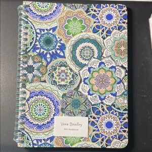 Vera Bradley Blue and Green Spiral Mini Notebook